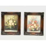 2 signed Still Life oil paintings on canvases. 20.5x25.5cm. Frame 28.5x33.5cm