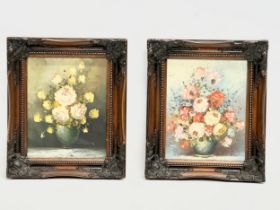 2 signed Still Life oil paintings on canvases. 20.5x25.5cm. Frame 28.5x33.5cm