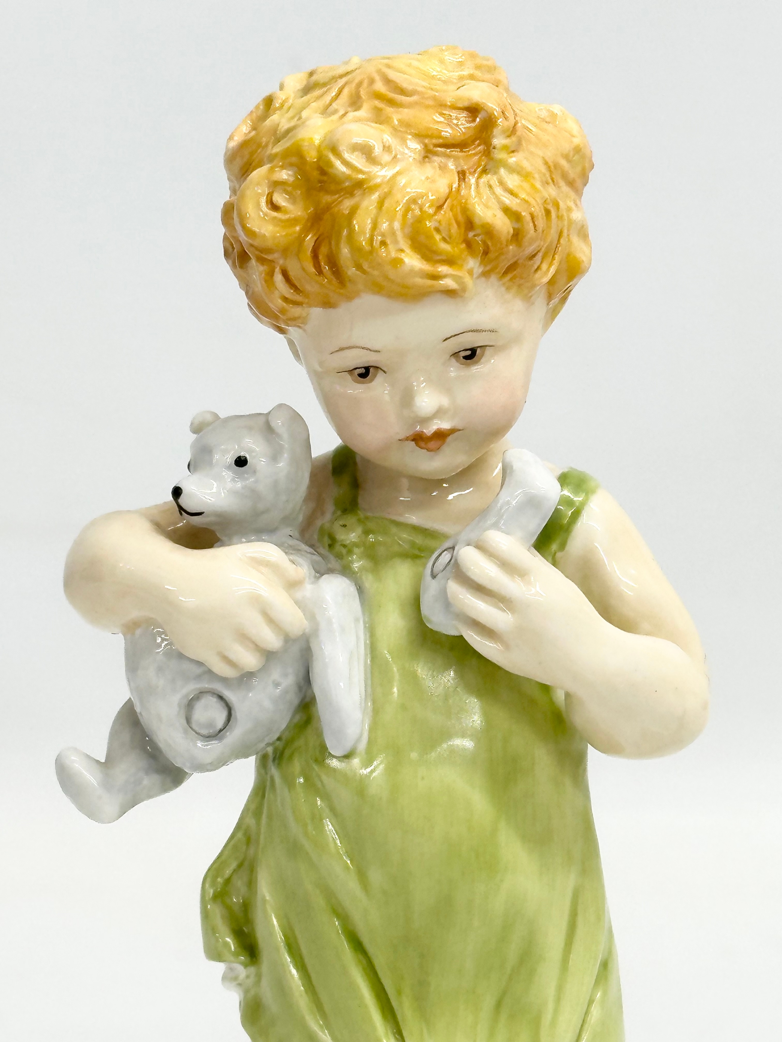 Royal Worcester. Tuesdays Child is Full of Grace. Wednesdays Child Knows Little Woe. 22cm - Image 3 of 5