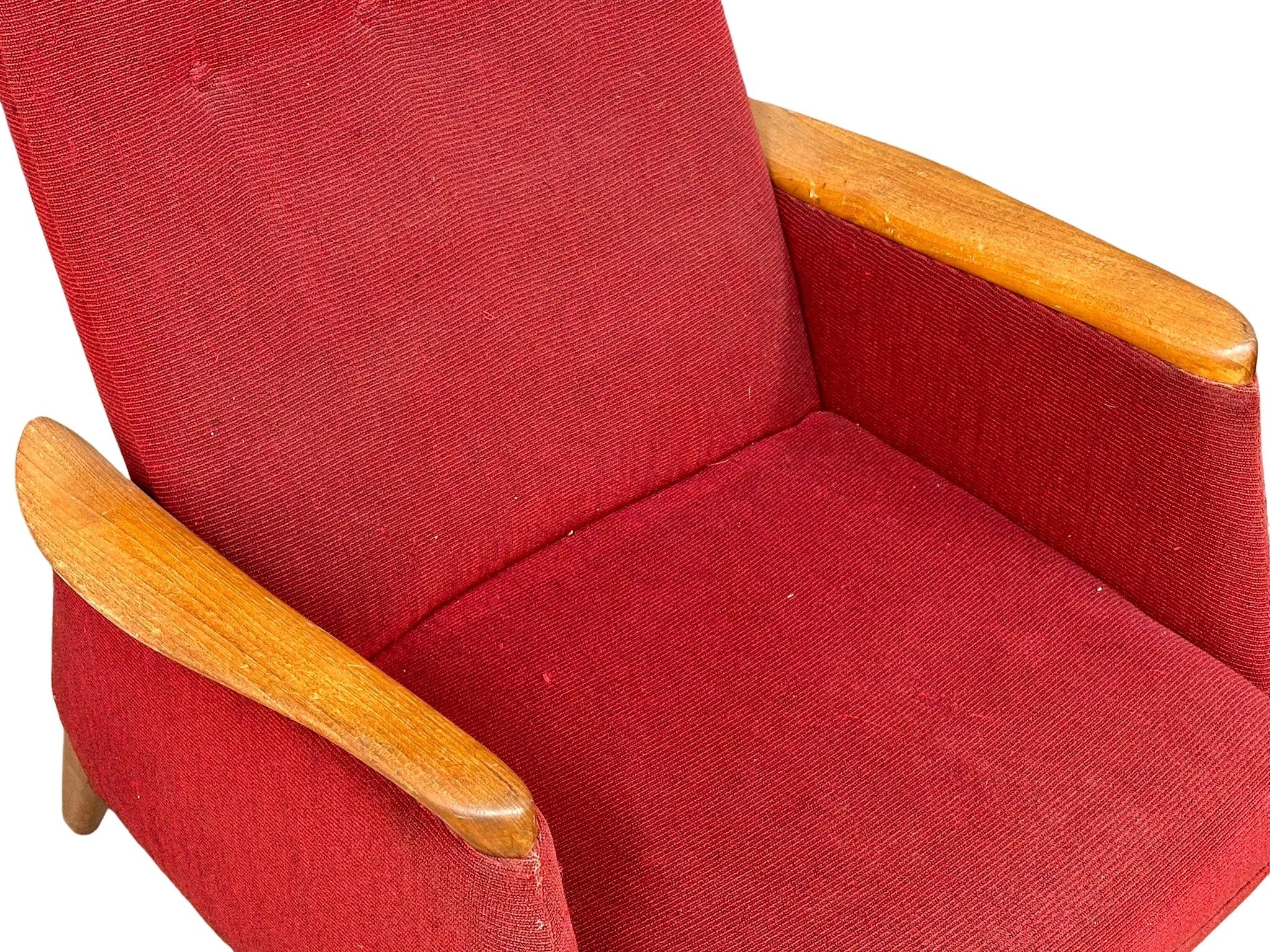 A pair of Norwegian Mid Century teak framed reclining armchairs. Norsk pat. Possibly designed by - Image 10 of 12