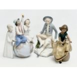 A collection of Spanish figurines. 3 by Lladro.