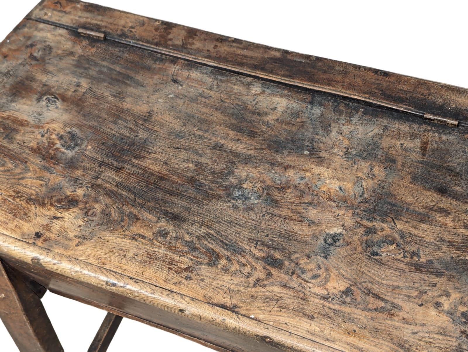 A George III oak dough bin, 91.5cm x 54.5cm x 82cm - Image 5 of 5