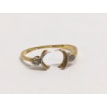 A 9ct gold ring. Broken. 1.68g