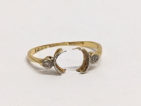 A 9ct gold ring. Broken. 1.68g