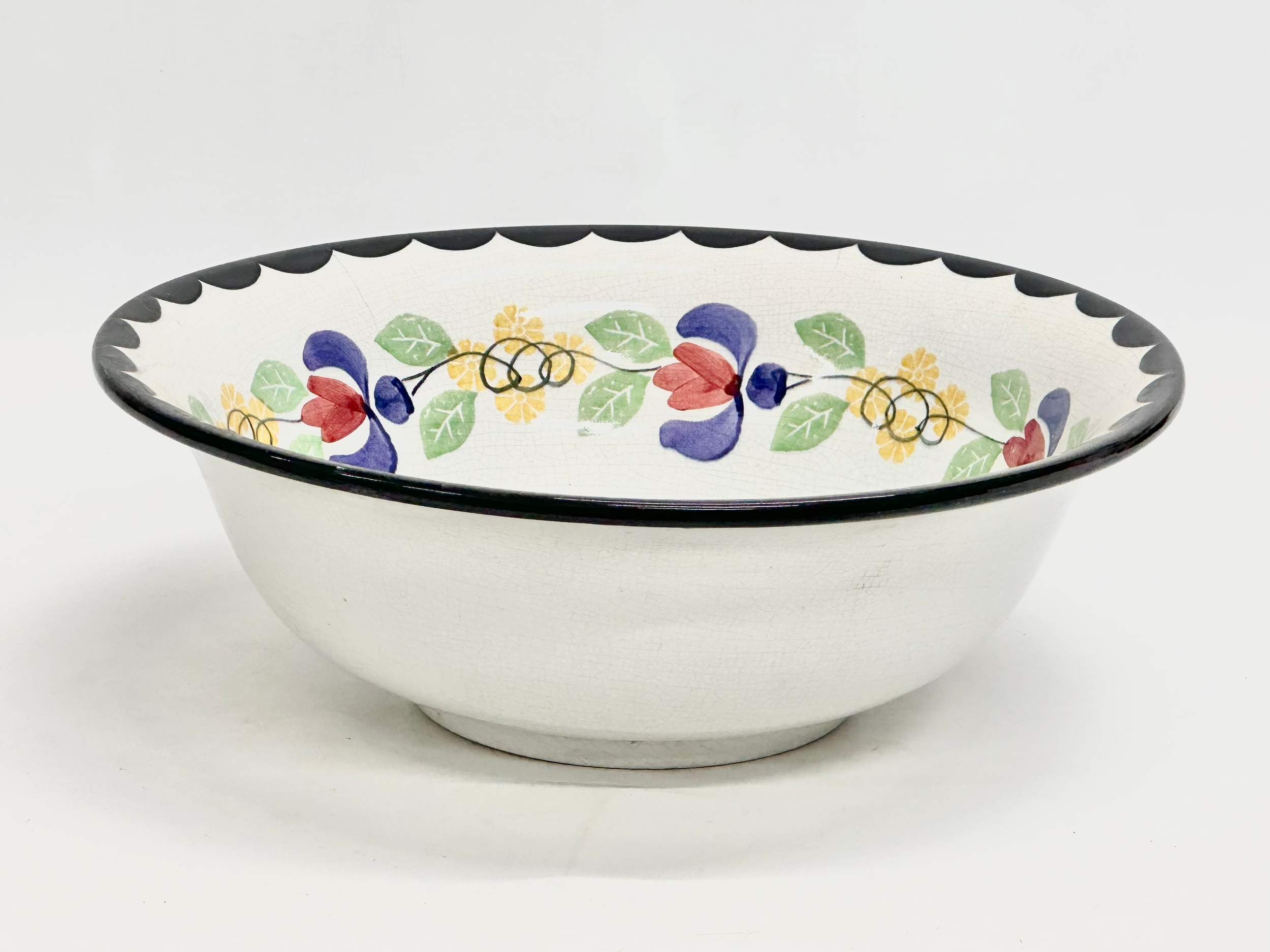 A large Mid/Late 19th Century Spongeware bowl. 32x11cm