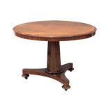 A William IV mahogany breakfast table. Circa 1830s. 106x72.5cm