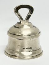 An Early 20th Century Lawrence Emanuel silver bell. Birmingham, 1909. 73.43 grams. 6.5x8cm