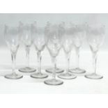 A set of 8 Late 19th/Early 20th Century slice cut sherry glasses. Circa 1890-1920. 14cm.
