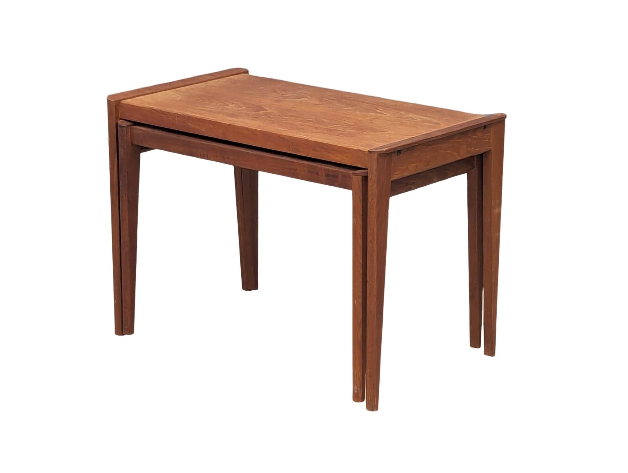 A Mid Century teak nest of tables. - Image 3 of 3