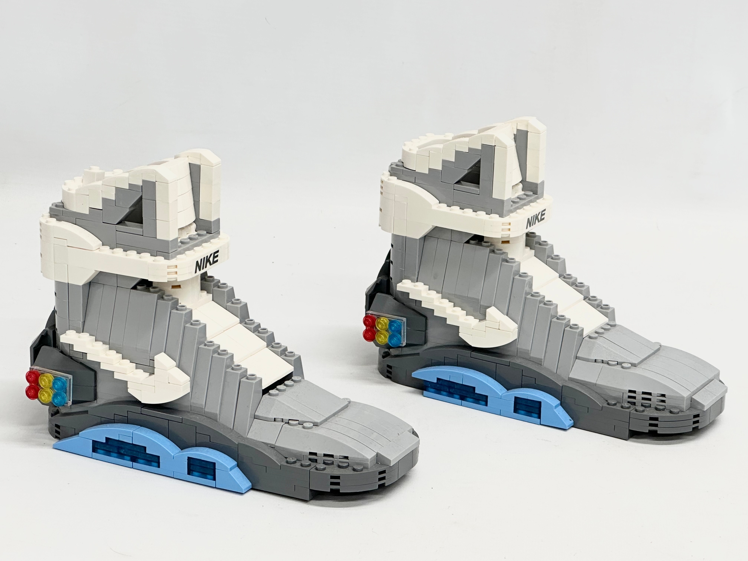 A pair of LEGO ‘Back to the Future’ Nike trainers. 20x13cm - Image 2 of 2