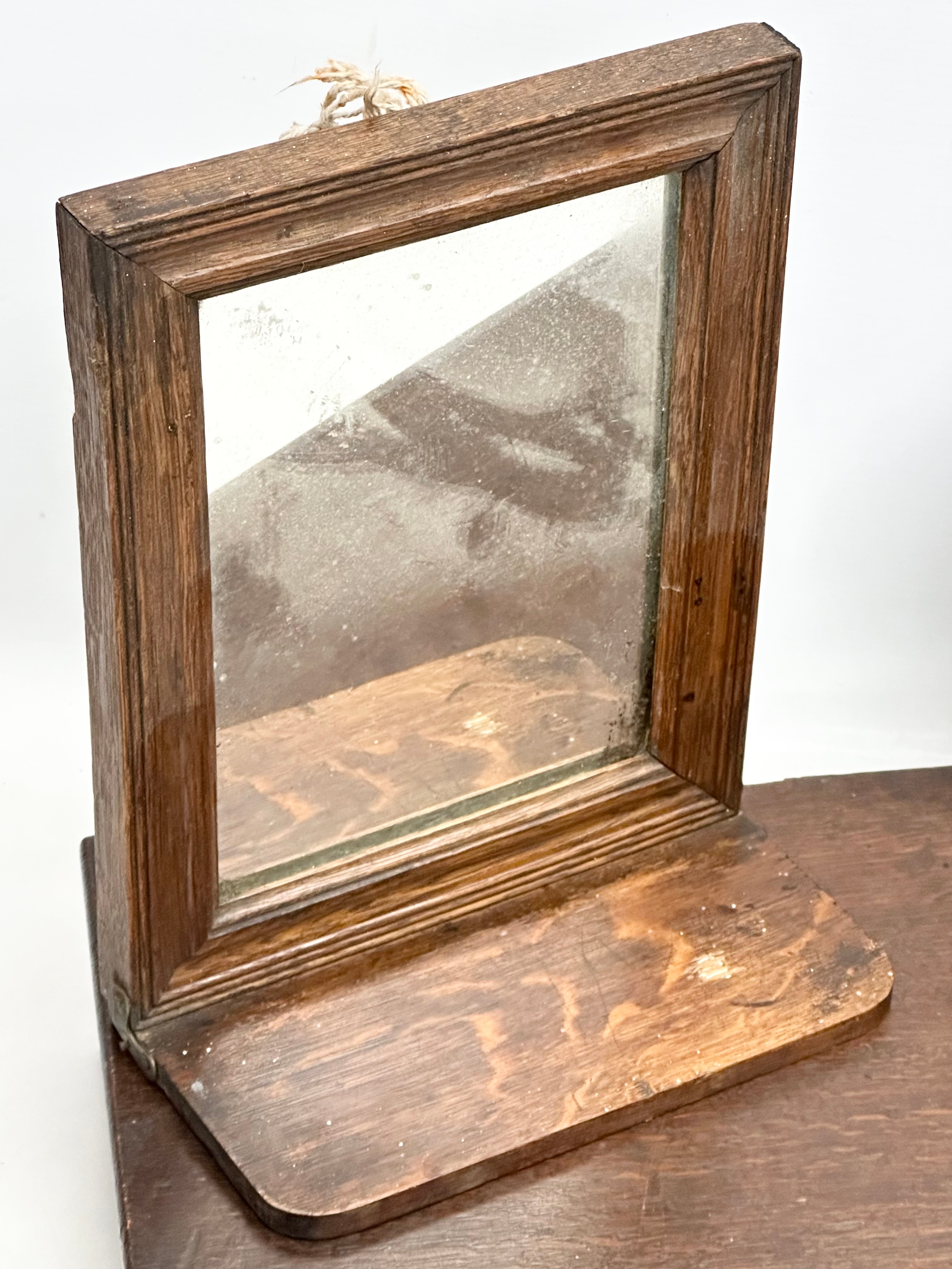 2 Victorian storage boxes and a gents shaving mirror. 54.5x26x9cm - Image 2 of 4