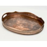 A Late 19th Century copper serving tray. 1890-1900. 41x30.5x7cm