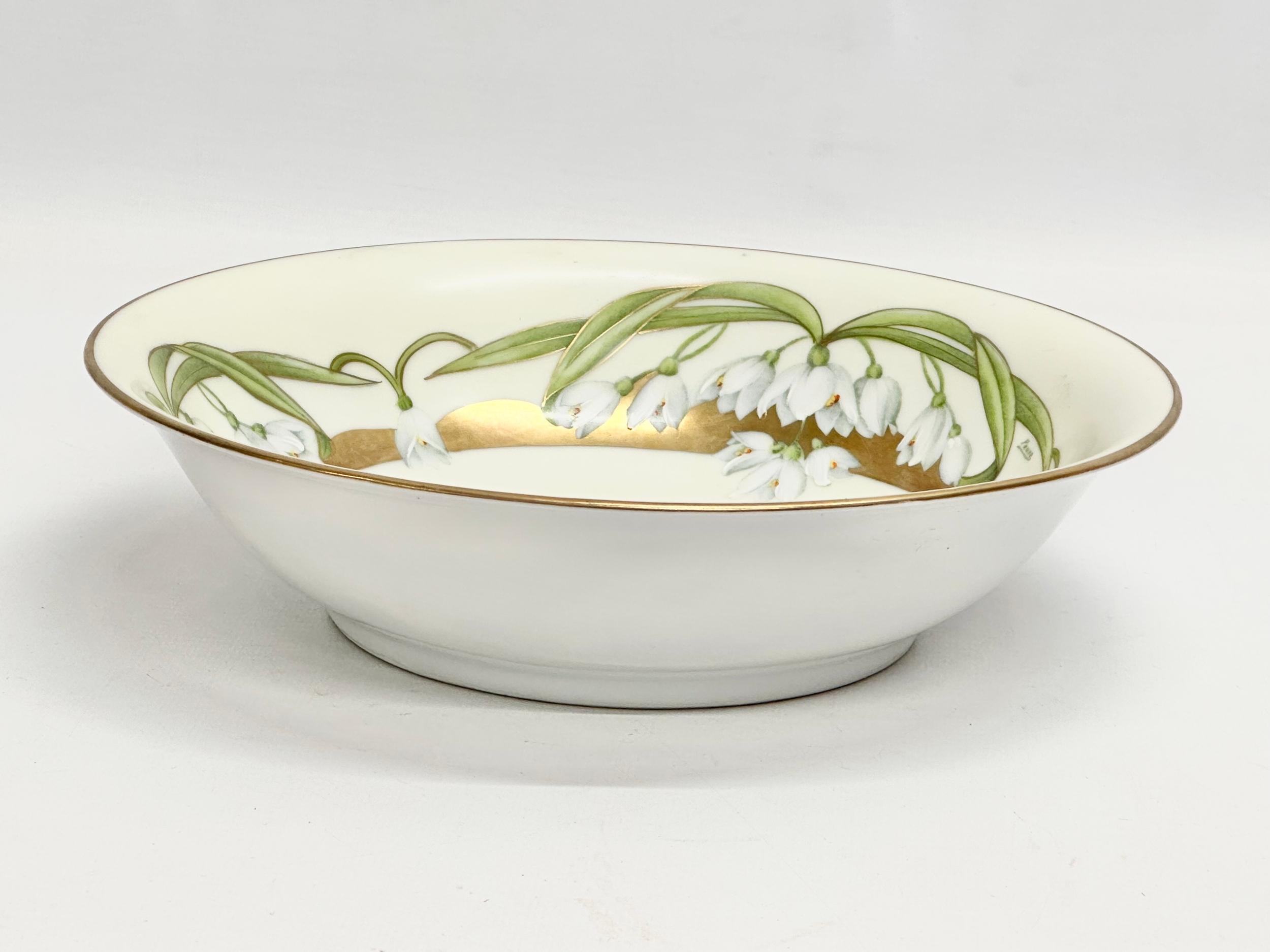An early 20th century PT Bavaria hand painted bowl signed Faune. 23.5x5.5cm - Image 2 of 7
