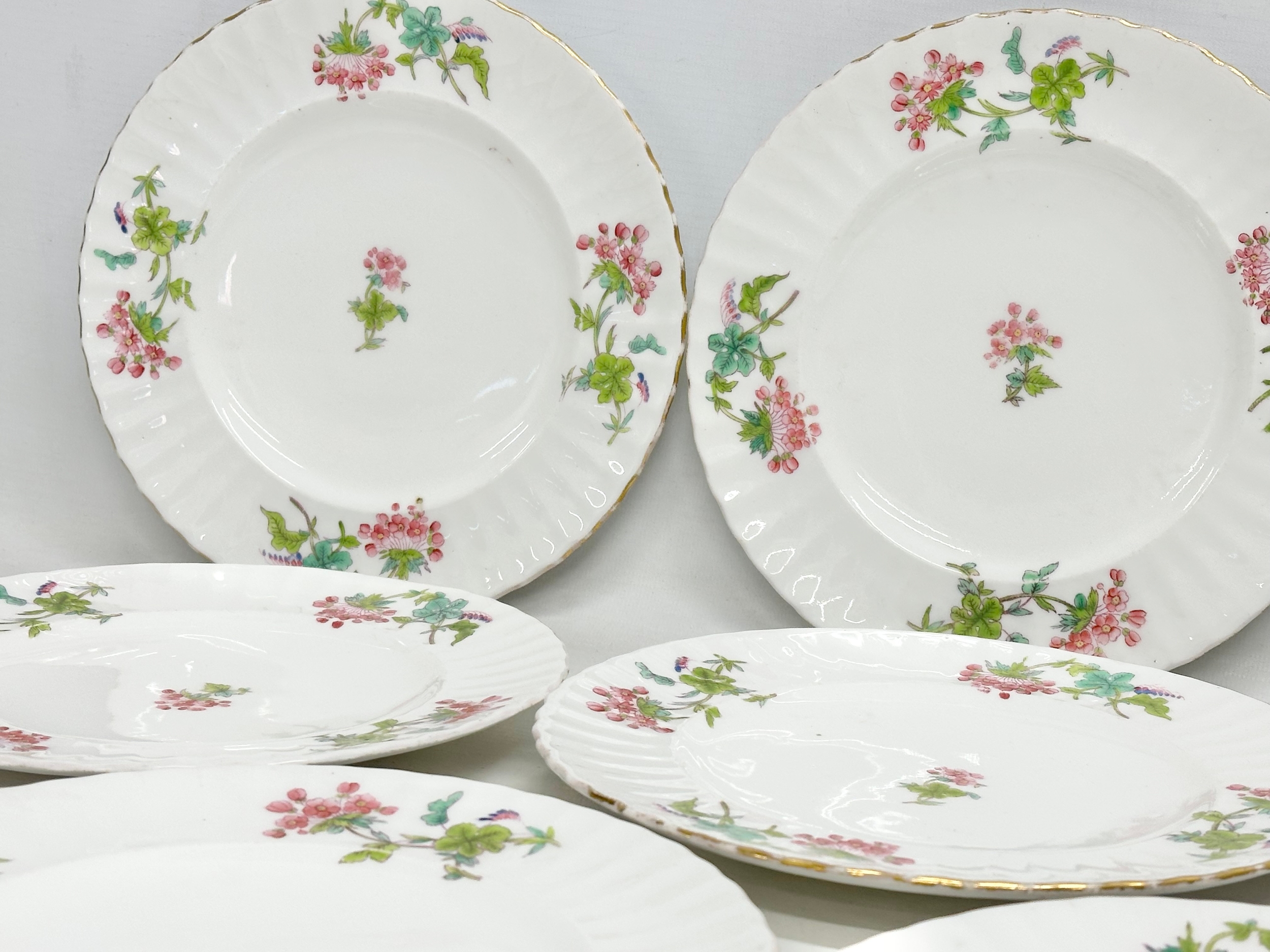 A set of 8 Late 19th Century Salopian Coalport plates. Circa 1870-1880. 21.5cm - Image 3 of 4