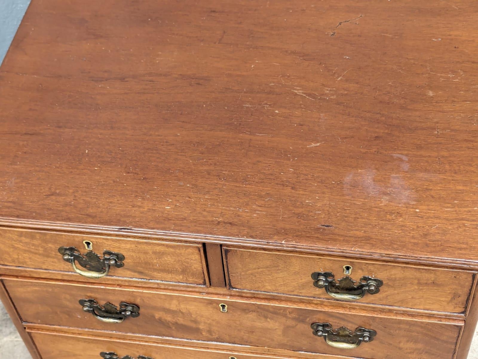 A small proportioned Georgian style mahogany chest of drawers, circa 1900. 63cm x 43cm x 68cm - Image 4 of 6