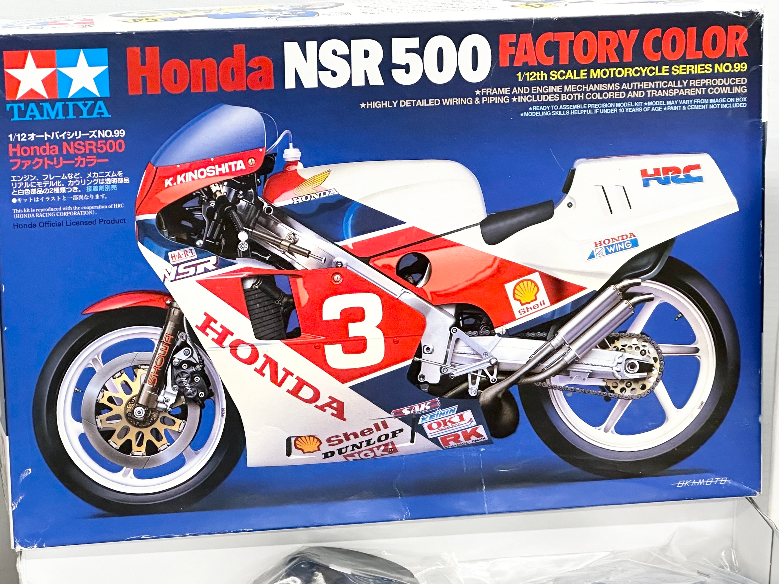 2 Tamiya model kits. A Tamiya Honda NSR 500. A Tamiya Suzuki RGV-1. - Image 5 of 5