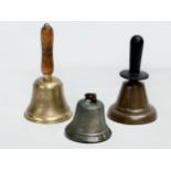 19th and 20th century brass bells. 19cm