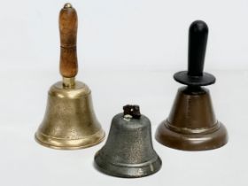 19th and 20th century brass bells. 19cm