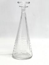 A ‘Wheat Ears & Waves’ crystal decanter designed by Irene Stevens for Webb Corbett. 30cm