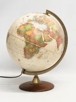 A light up tabletop globe. 42cm