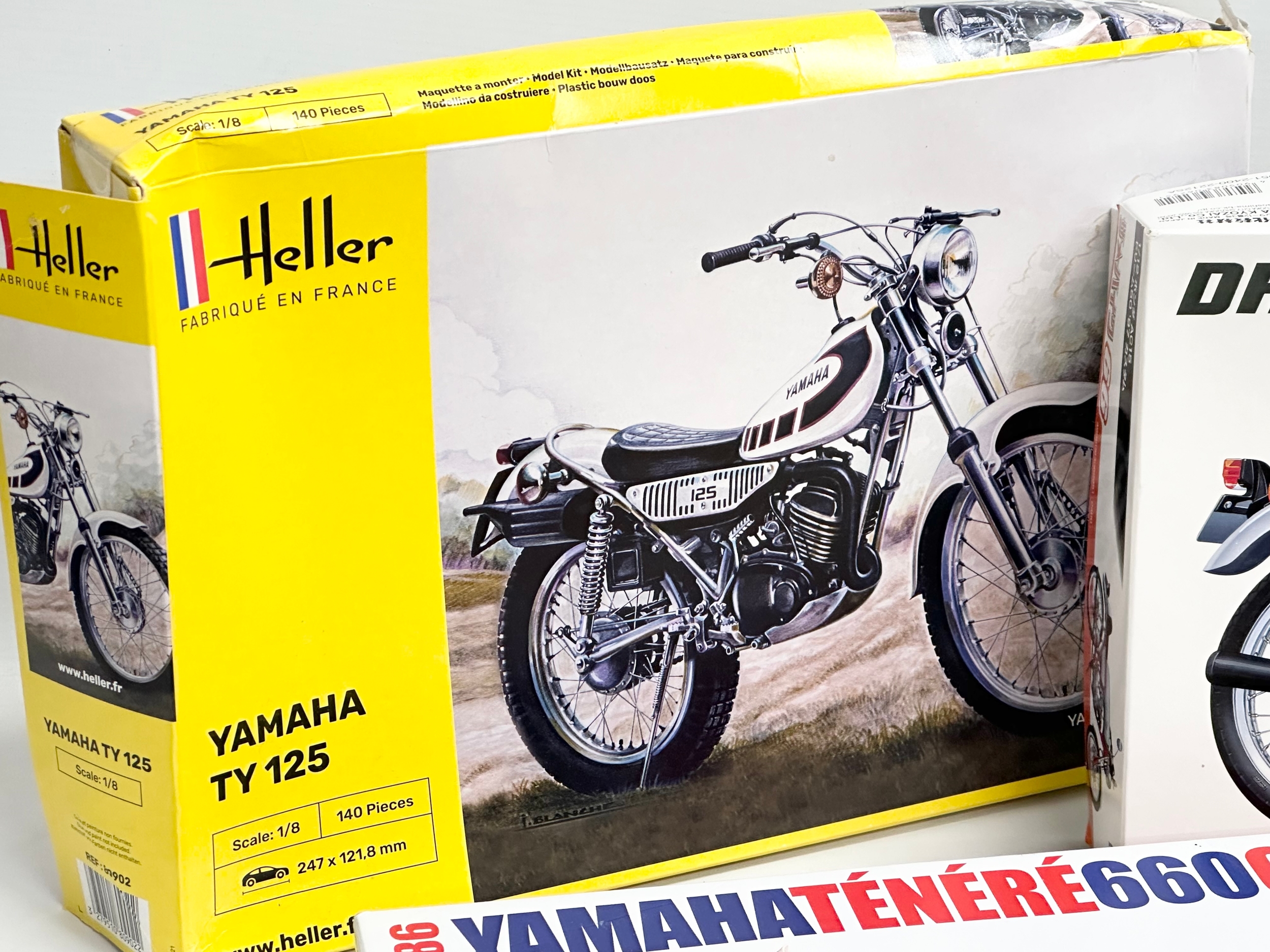 3 model kits. A Heller Yamaha TY 125. A Honda Dream 50. An Italeri Yamaha Tenere 660CC - Image 4 of 4