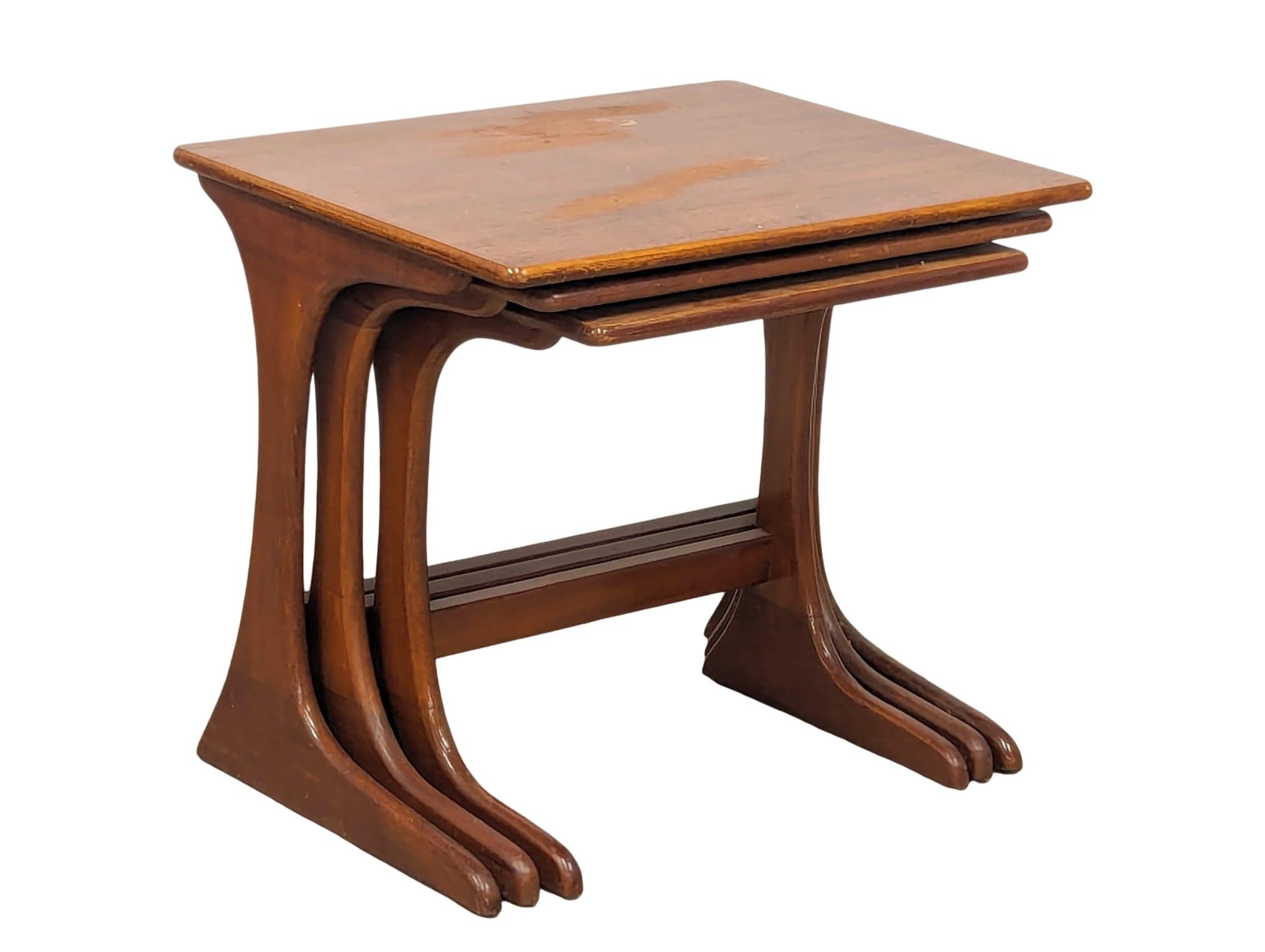 A Mid Century teak nest of tables - Image 4 of 4