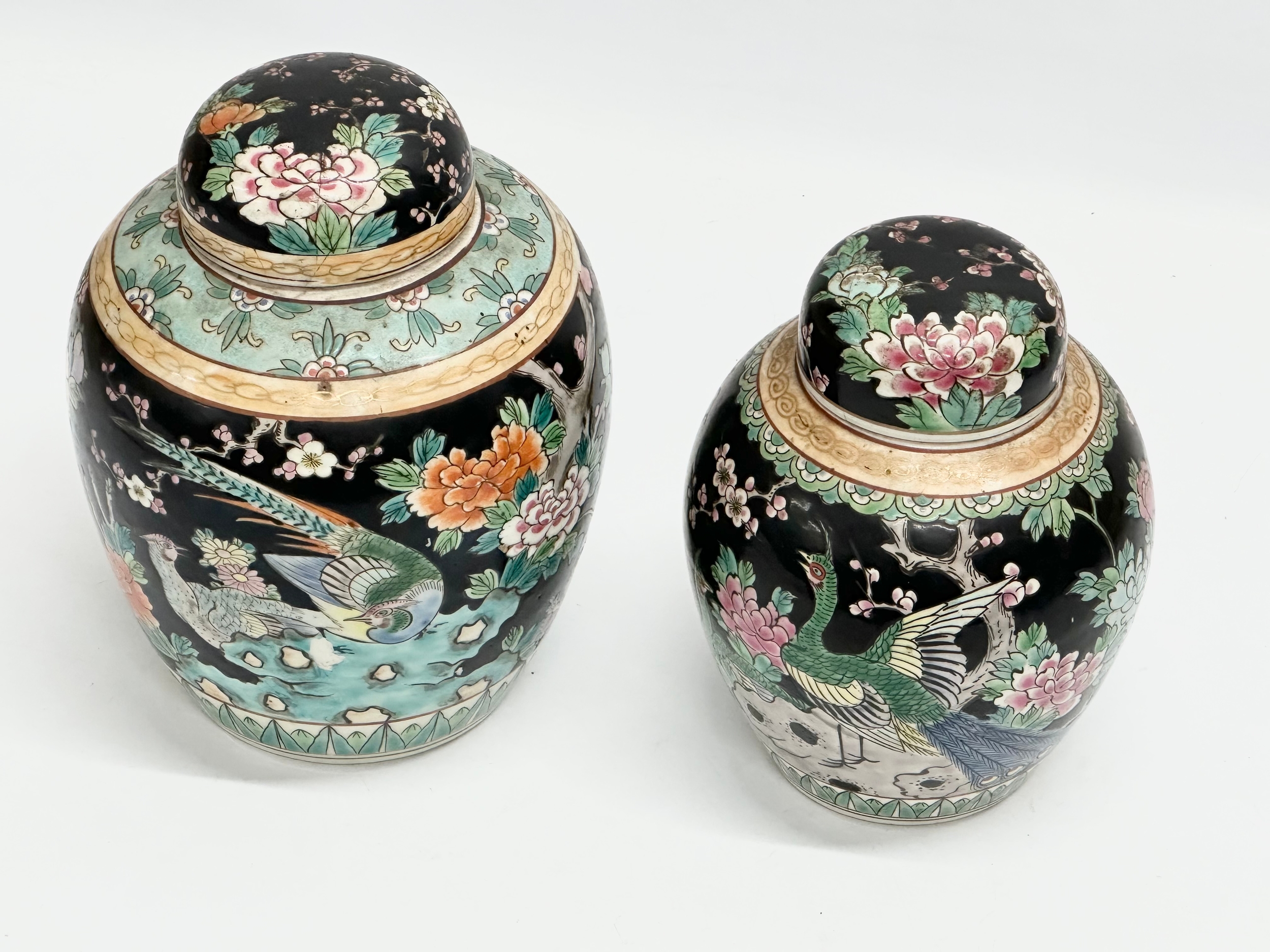 A pair of large Late 19th Century Japanese Satsuma vases, together with a pair of Early 20th Chinese - Image 3 of 11