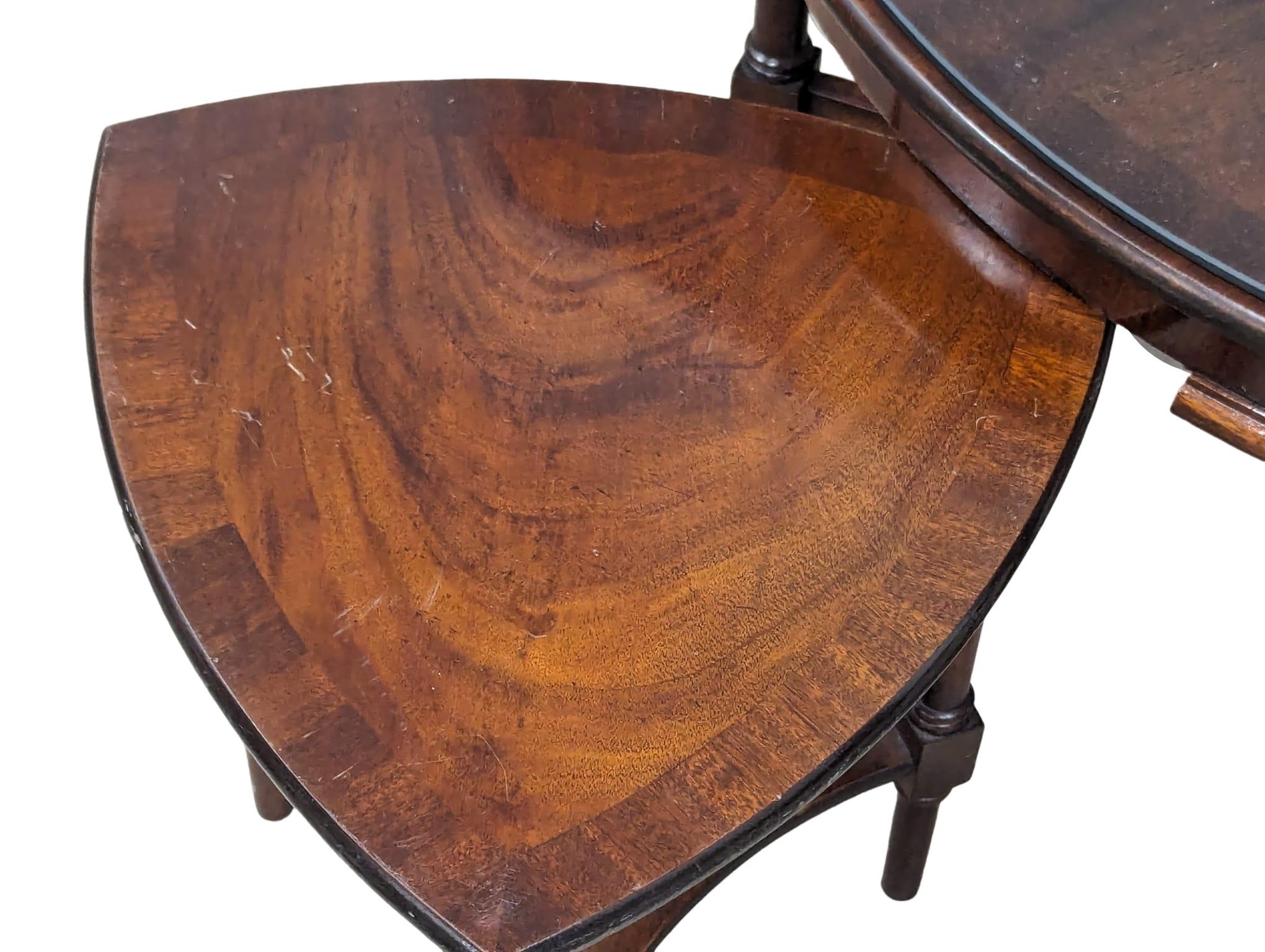 A mahogany coffee table with 4 nesting tables. 76x49cm - Image 5 of 7