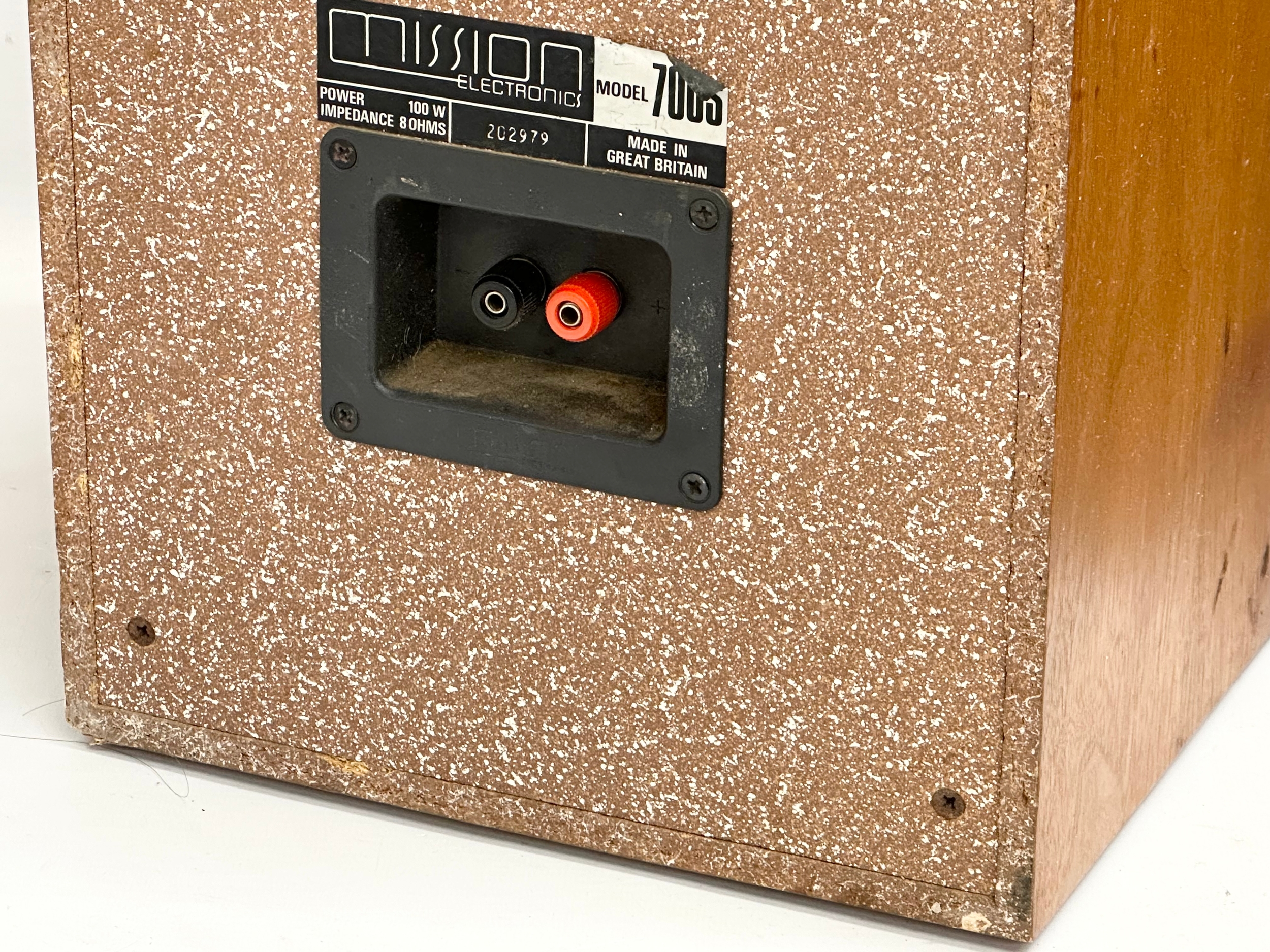 A pair of teak Mission Electronics model 700S speakers. - Image 6 of 6