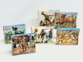 6 boxes of vintage Airfix HO/OO scale WWII soldiers. Airfix RAF Personnel. Airfix USAF Personnel.