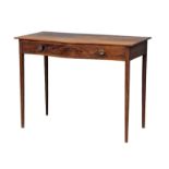 An Early 20th Century Sheraton Revival inlaid mahogany side table on square tapering legs and