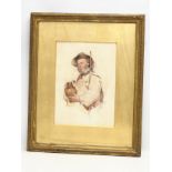 A Late 19th Century watercolour by Edith Grey. Dated 1893. In original gilt frame. 26x36cm. Frame