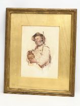 A Late 19th Century watercolour by Edith Grey. Dated 1893. In original gilt frame. 26x36cm. Frame