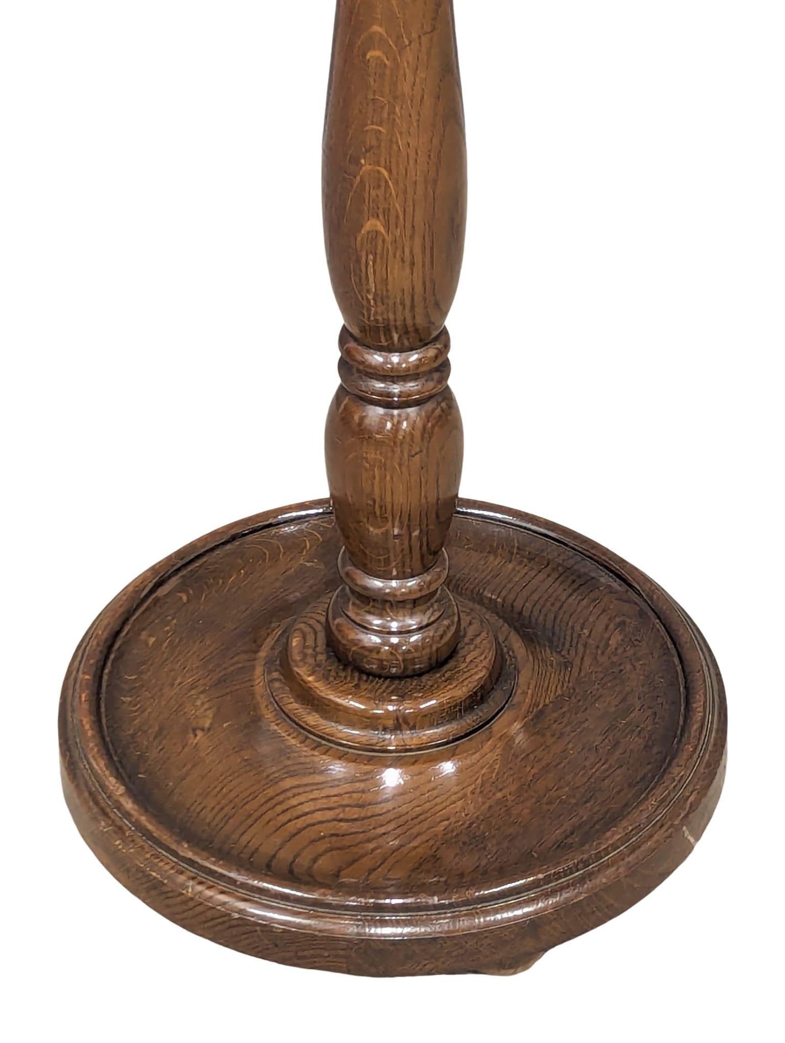 A mahogany standard lamp with reeded column. 197cm - Image 3 of 3