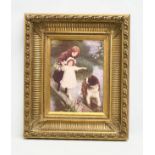 A large good quality Carvers & Gilders gilt framed print. 57x9x67cm