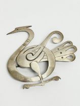 A large vintage E.H.H silver brooch. 11.66 grams.