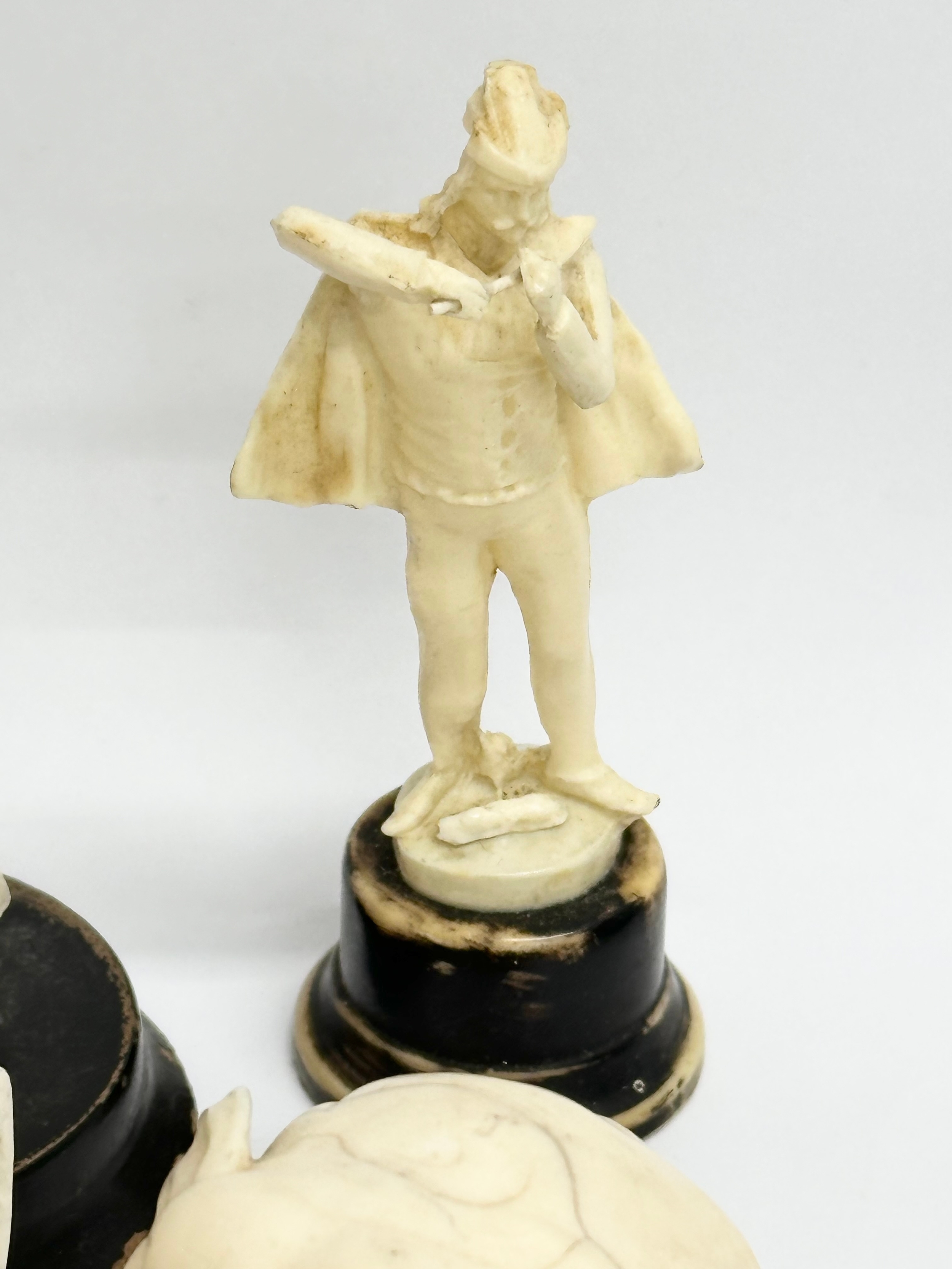 A collection of 19th and Early 20th Century bone figurines. 1 plastic. - Image 7 of 7