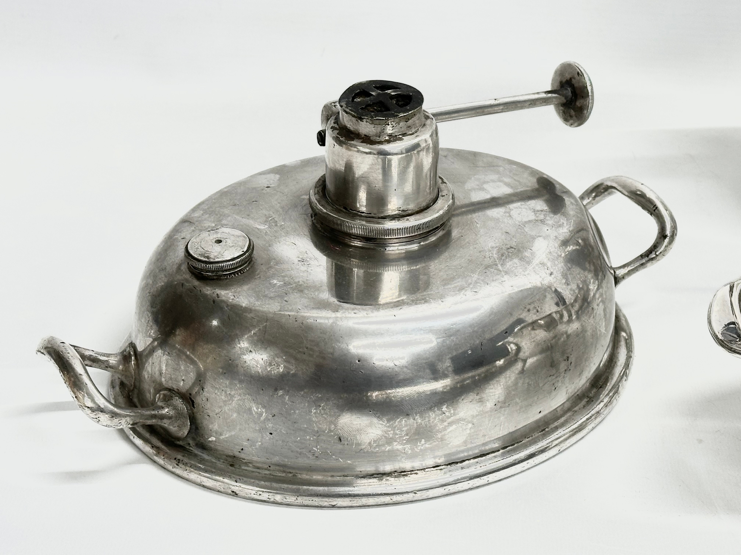 A collection of 19th and Early 20th Century silver plate. A John H Lunn silver plated tray 59cm. A - Image 3 of 6