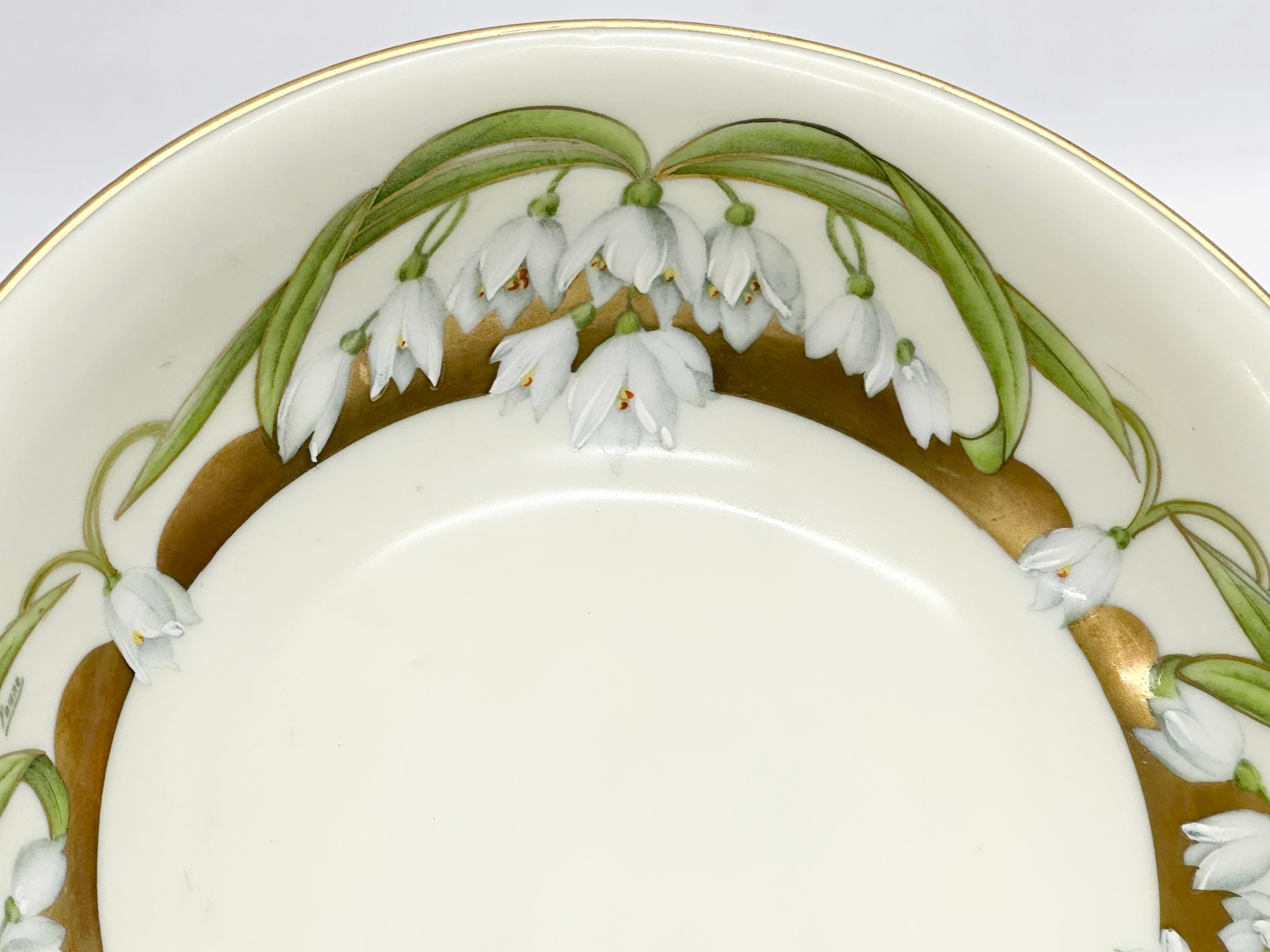 An early 20th century PT Bavaria hand painted bowl signed Faune. 23.5x5.5cm - Image 6 of 7