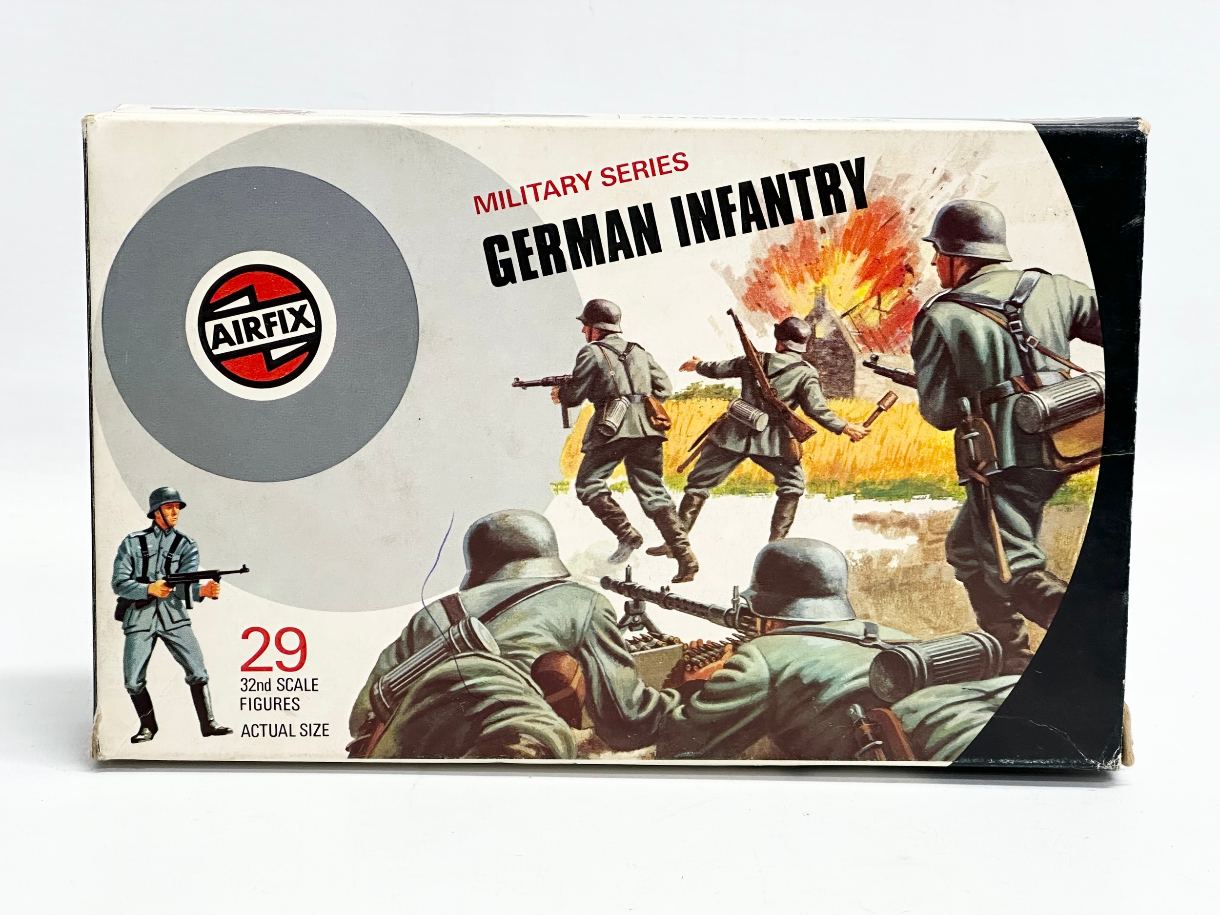 2 boxes of vintage Airfix WWII German model soldiers. Airfix WWII German Infantry, 1/32 scale model. - Image 6 of 7