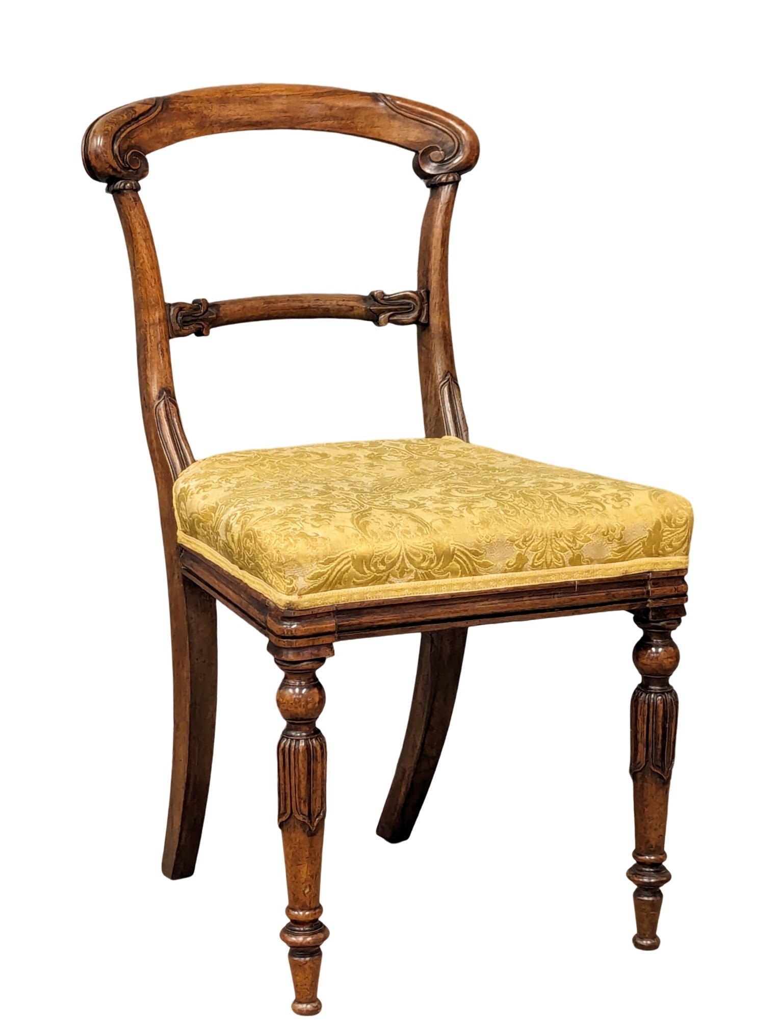 A pair of Victorian rosewood bar back side chairs. - Image 5 of 7