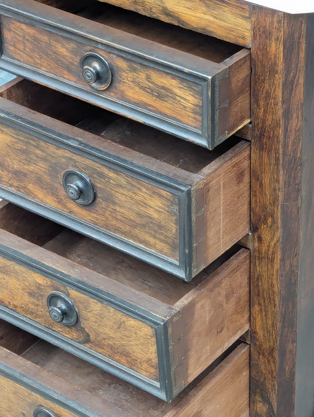 A French Art Deco rosewood bedside chest with marble top. Circa 1920-1930. 44x36x67cm - Image 3 of 4