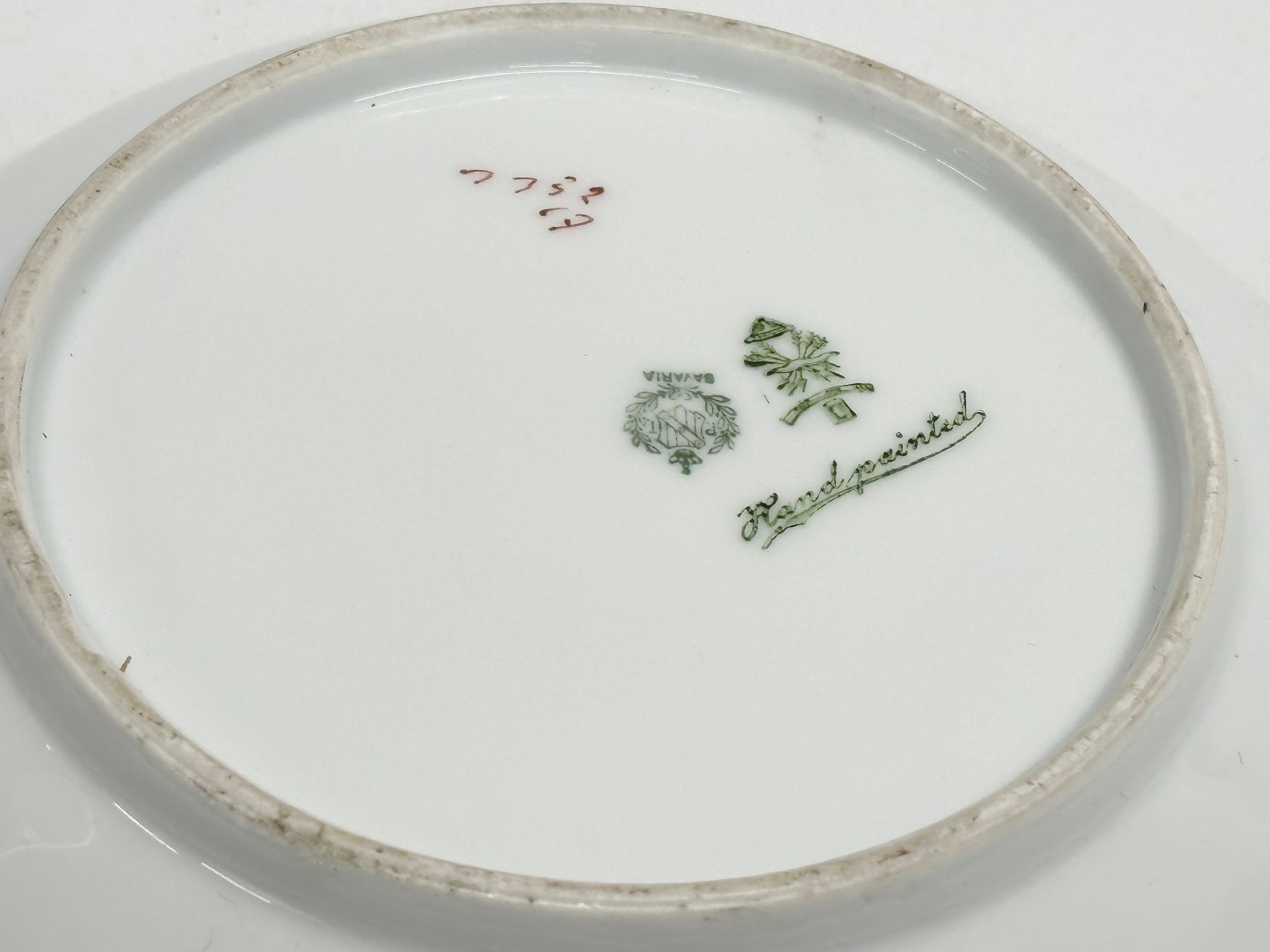 An early 20th century PT Bavaria hand painted bowl signed Faune. 23.5x5.5cm - Image 7 of 7