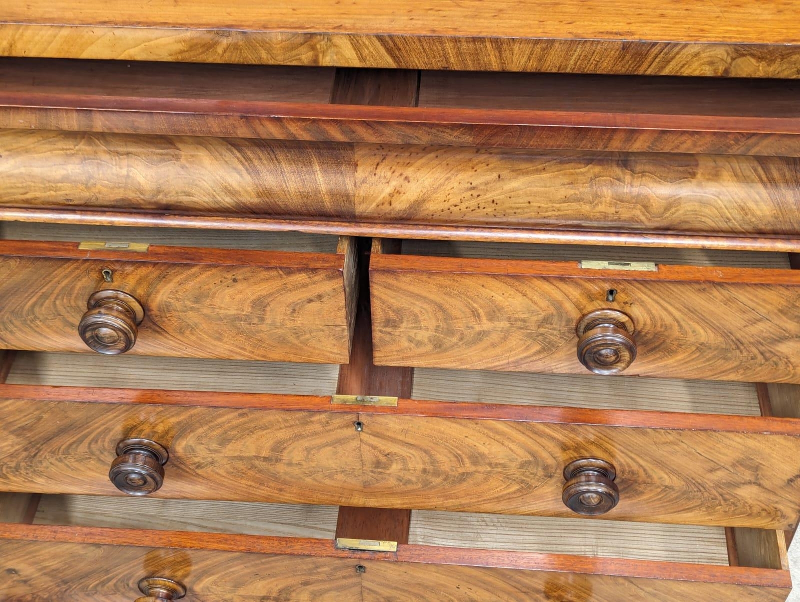 A Victorian mahogany Scotch chest of drawers. 121x53x110.5cm - Image 5 of 7