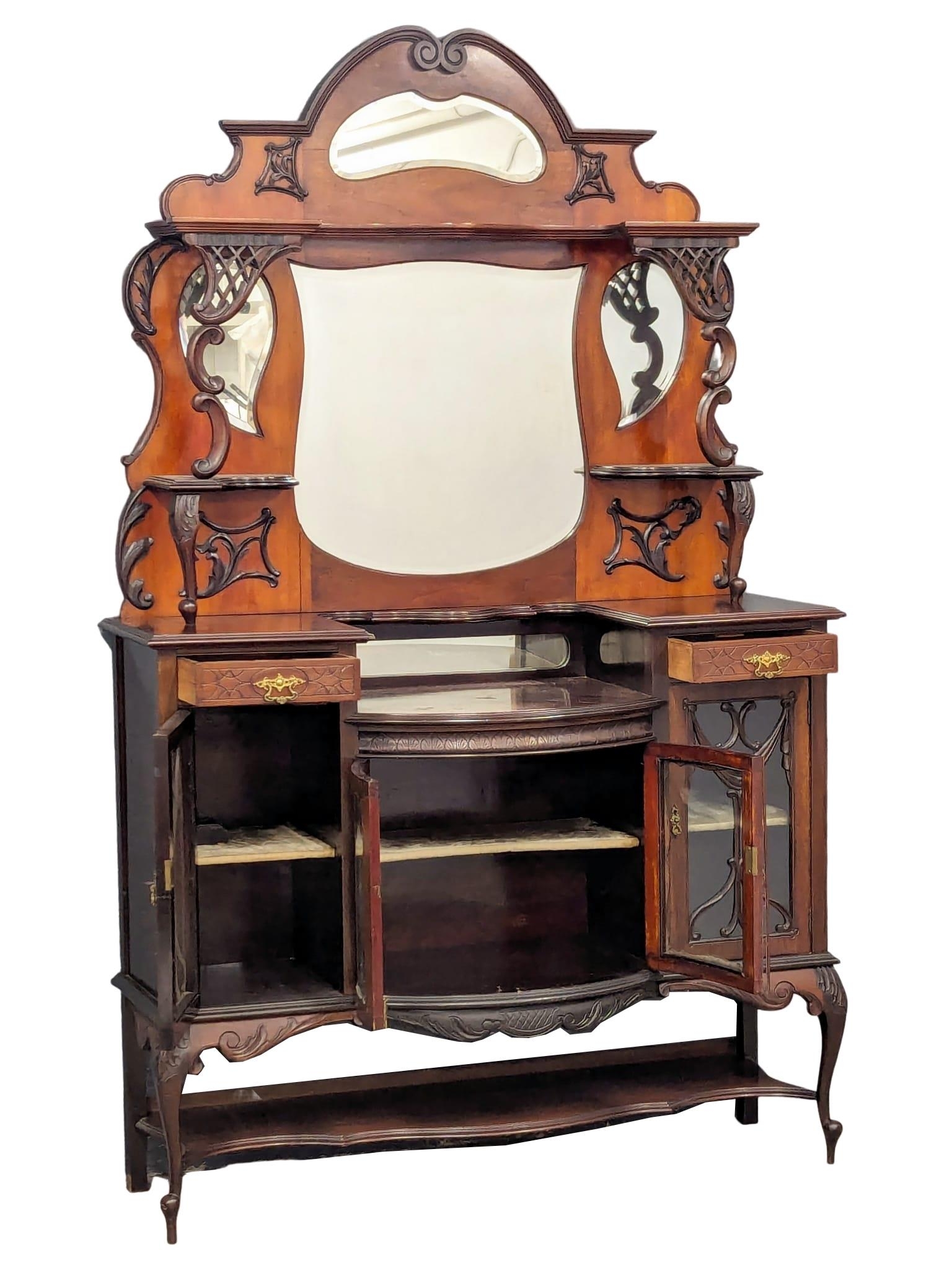 A Late Victorian mahogany mirror back sideboard. Circa 1890-1900. 137x46x219cm - Image 6 of 8