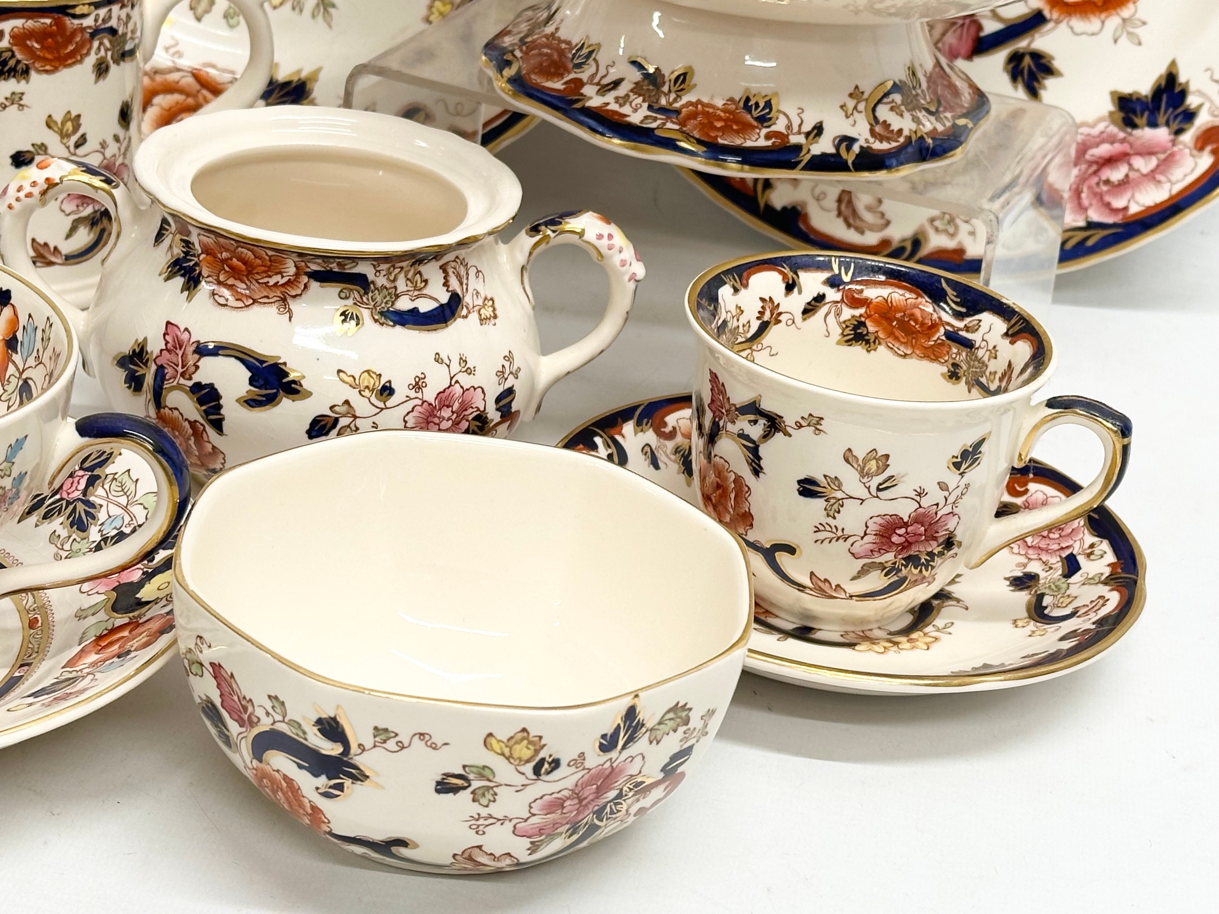 A quantity of Mason’s ‘Mandalay’ dinner and tea ware. 3 dinner plates. 2 large tea cups with - Image 3 of 6