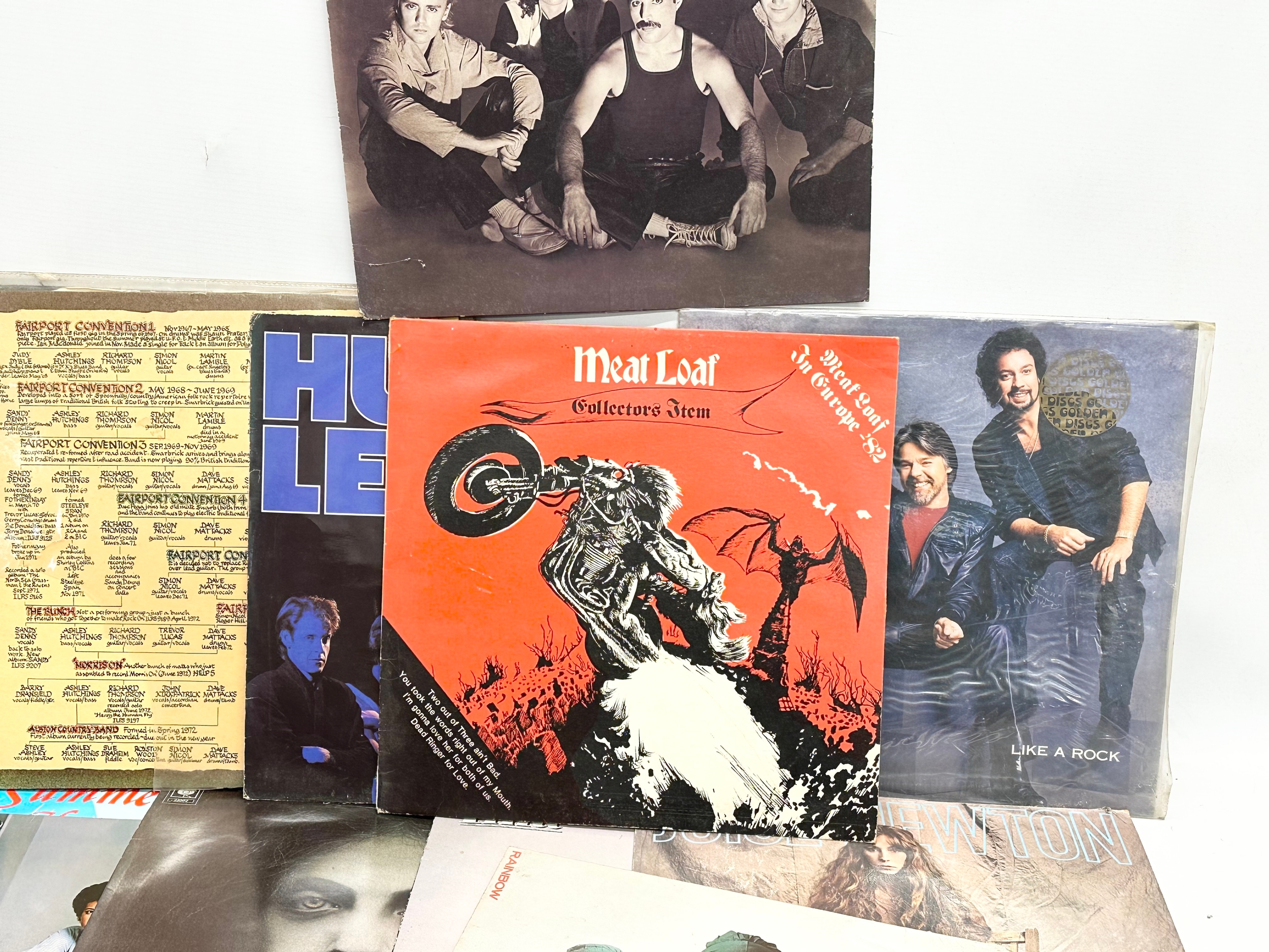 A collection of LP, vinyl records. Meatloaf, The Eagles, Elton John, Tina Turner, Billy Joel, - Image 3 of 12