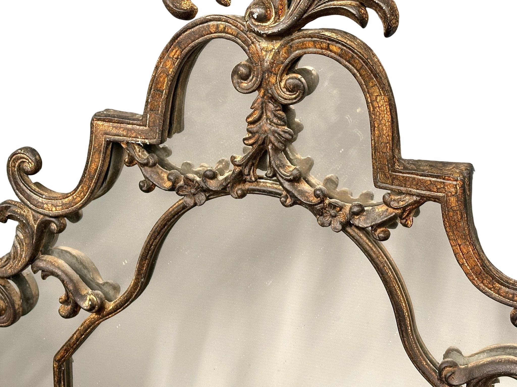 A 19th Century style French wall mirror. 73x128cm - Image 2 of 5