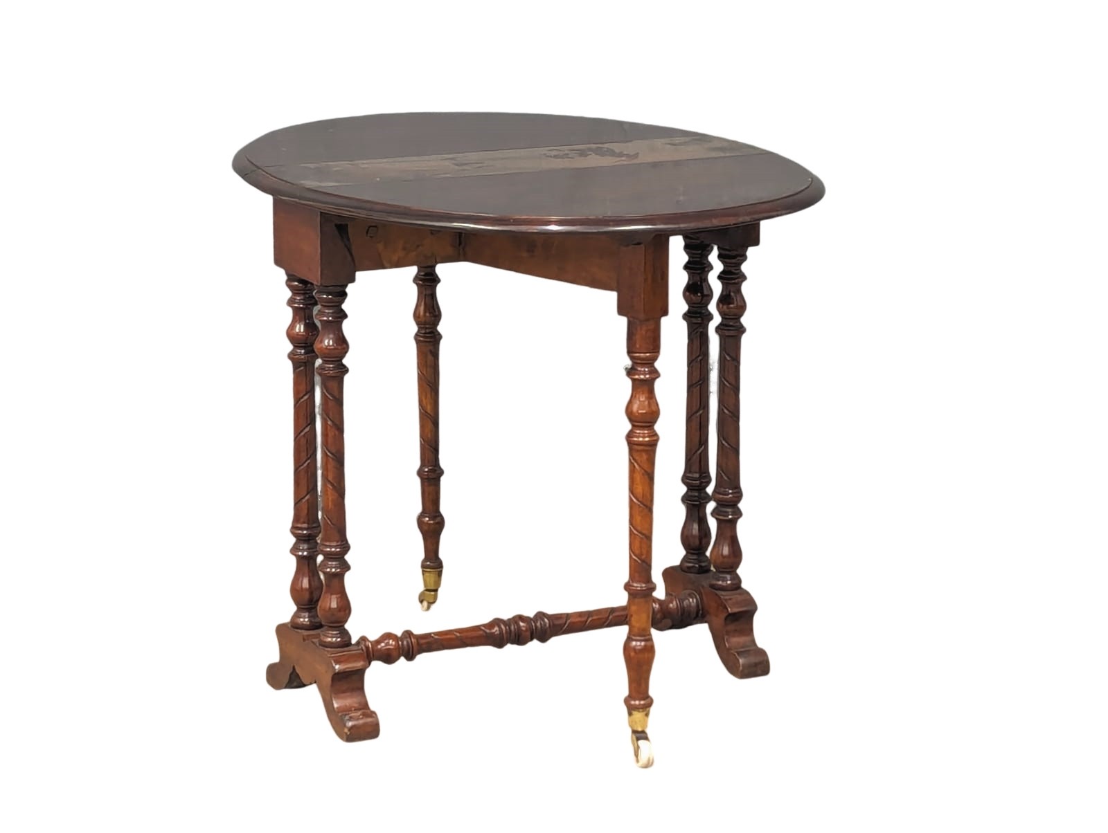 A late Victorian mahogany Sutherland table, 54.5cm x 15cm x 55cm - Image 2 of 3