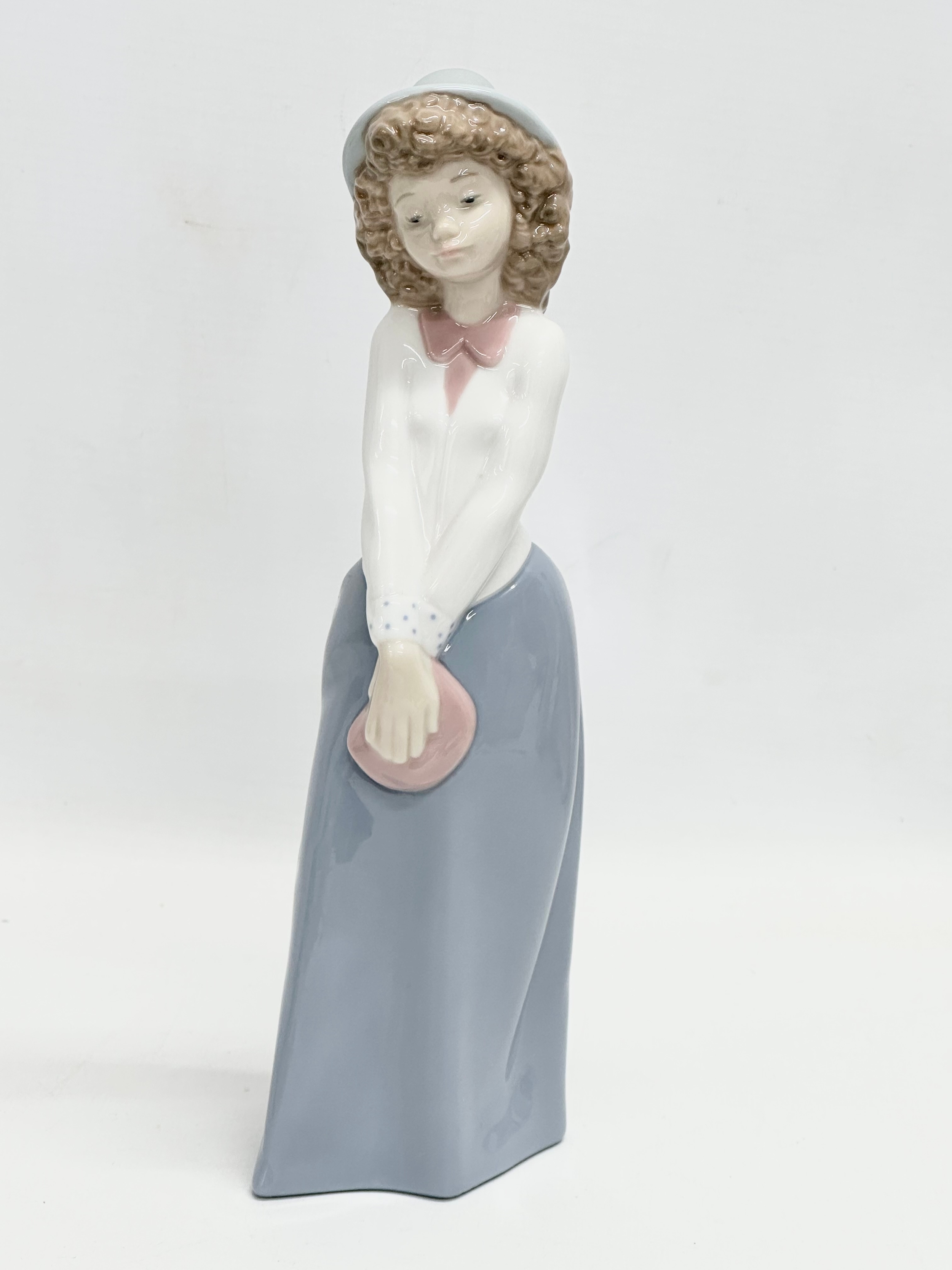 3 NAO figurines. Large NAO ‘Louise’ figurine 32cm. A NAO ‘First Love’ figurine. A NAO ‘Too Cute’ - Image 2 of 5